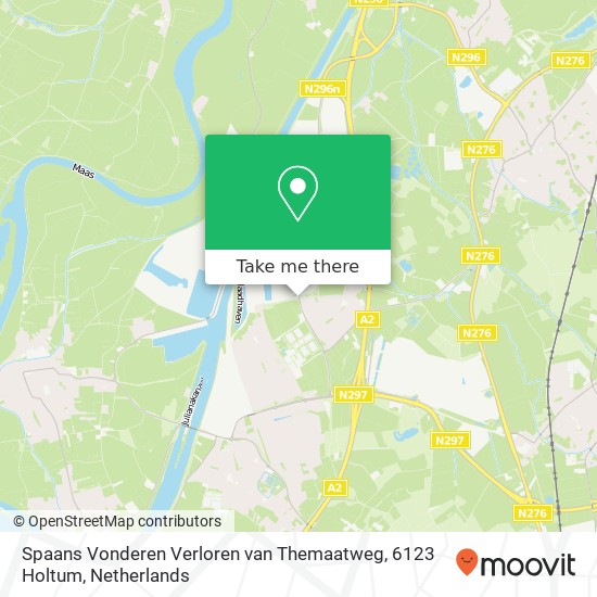 Spaans Vonderen Verloren van Themaatweg, 6123 Holtum map