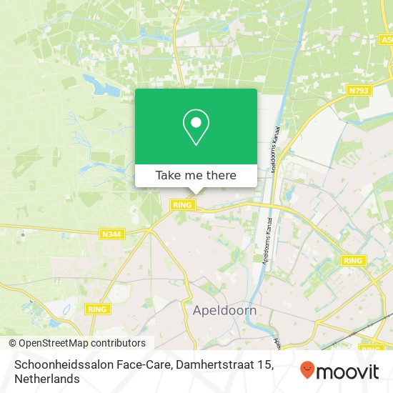 Schoonheidssalon Face-Care, Damhertstraat 15 Karte