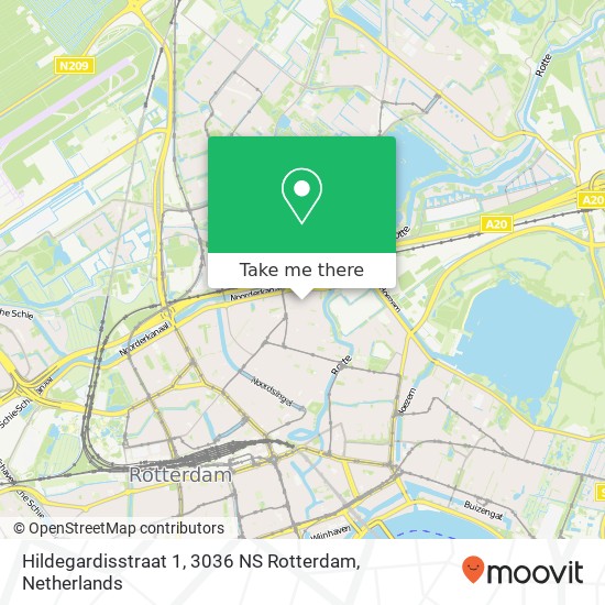 Hildegardisstraat 1, 3036 NS Rotterdam Karte