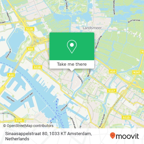 Sinaasappelstraat 80, 1033 KT Amsterdam Karte