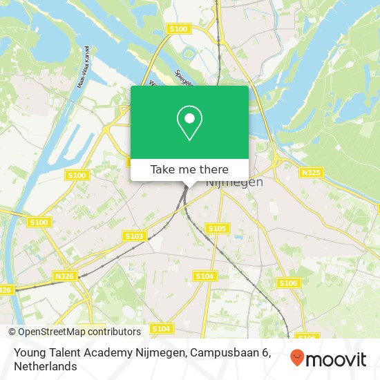 Young Talent Academy Nijmegen, Campusbaan 6 map