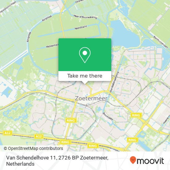 Van Schendelhove 11, 2726 BP Zoetermeer Karte