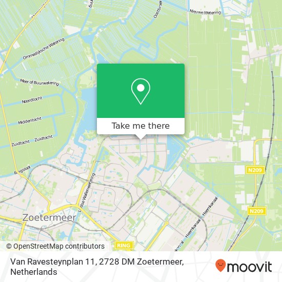 Van Ravesteynplan 11, 2728 DM Zoetermeer map