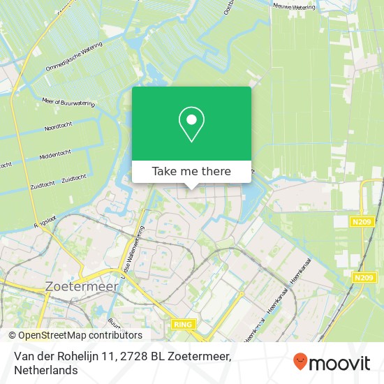 Van der Rohelijn 11, 2728 BL Zoetermeer Karte