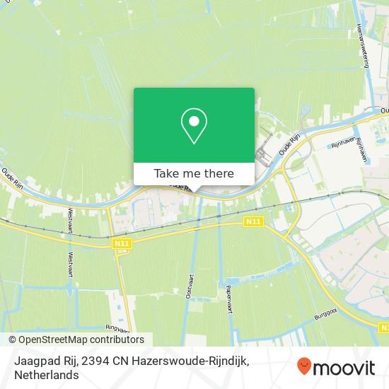 Jaagpad Rij, 2394 CN Hazerswoude-Rijndijk map