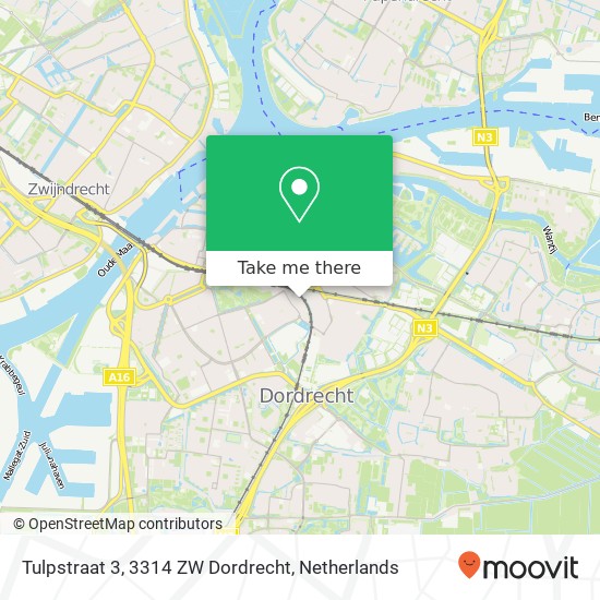 Tulpstraat 3, 3314 ZW Dordrecht map