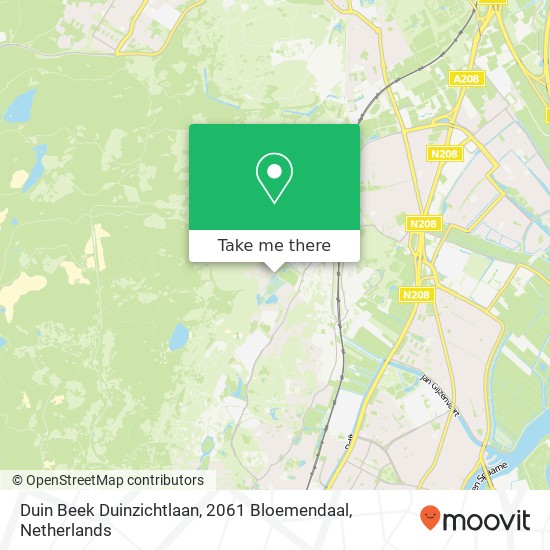 Duin Beek Duinzichtlaan, 2061 Bloemendaal map