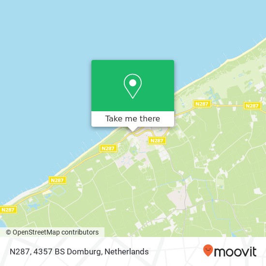 N287, 4357 BS Domburg map