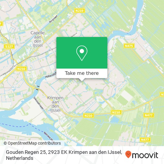 Gouden Regen 25, 2923 EK Krimpen aan den IJssel map