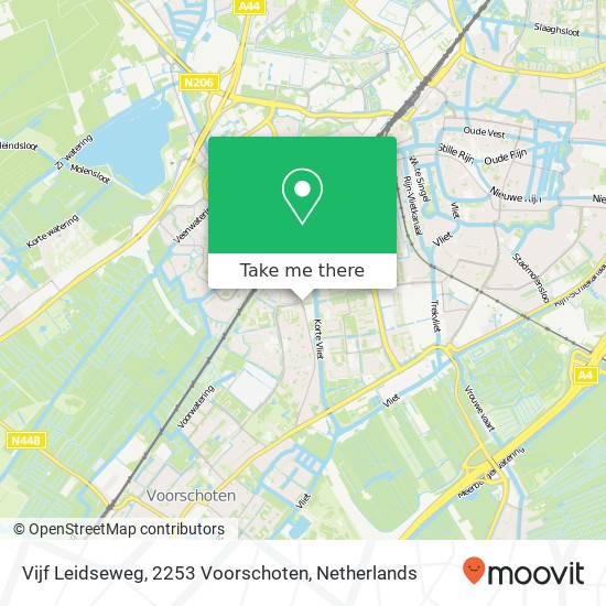 Vijf Leidseweg, 2253 Voorschoten map