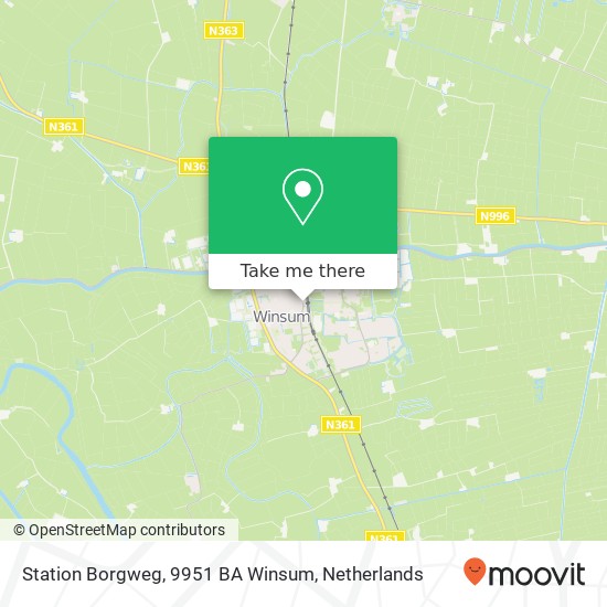 Station Borgweg, 9951 BA Winsum map