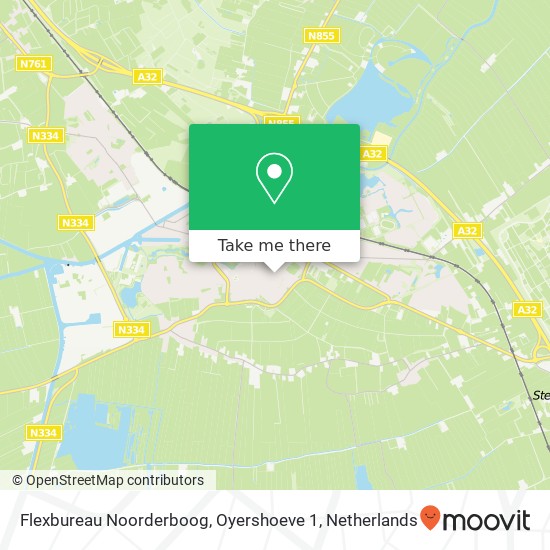 Flexbureau Noorderboog, Oyershoeve 1 map