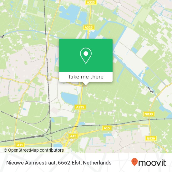 Nieuwe Aamsestraat, 6662 Elst map