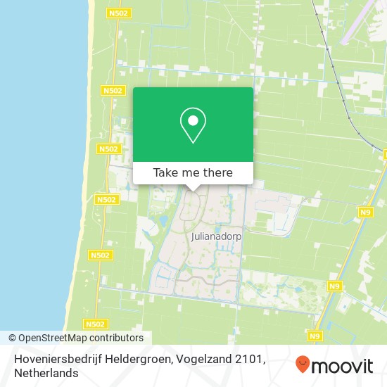 Hoveniersbedrijf Heldergroen, Vogelzand 2101 Karte