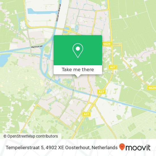 Tempelierstraat 5, 4902 XE Oosterhout Karte