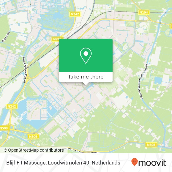 Blijf Fit Massage, Loodwitmolen 49 Karte