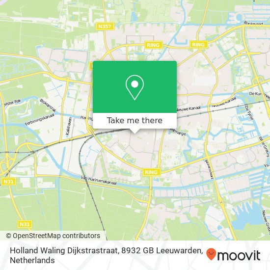 Holland Waling Dijkstrastraat, 8932 GB Leeuwarden map