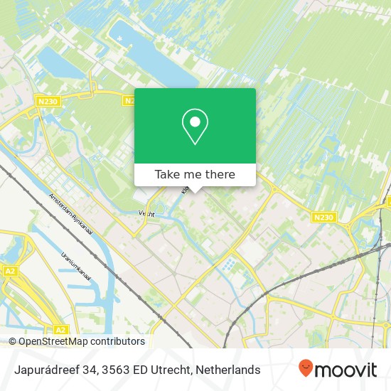 Japurádreef 34, 3563 ED Utrecht map