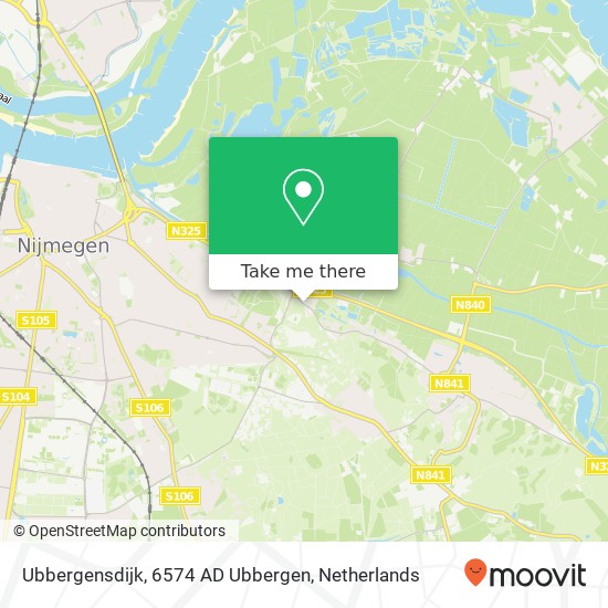 Ubbergensdijk, 6574 AD Ubbergen map