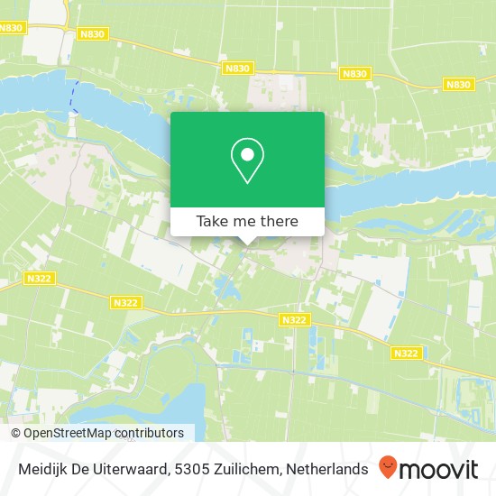 Meidijk De Uiterwaard, 5305 Zuilichem map