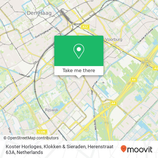 Koster Horloges, Klokken & Sieraden, Herenstraat 63A map