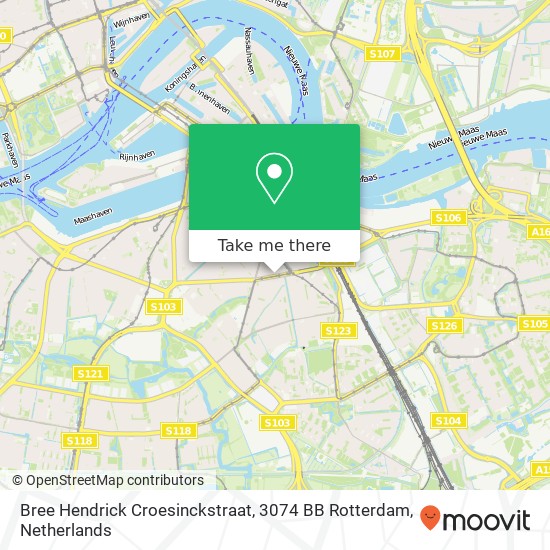 Bree Hendrick Croesinckstraat, 3074 BB Rotterdam map