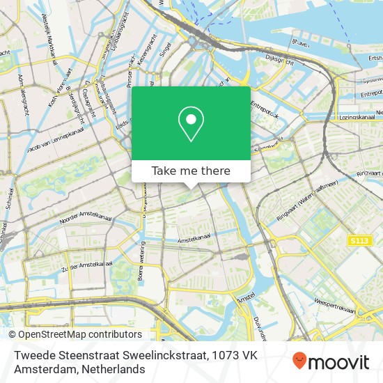 Tweede Steenstraat Sweelinckstraat, 1073 VK Amsterdam map