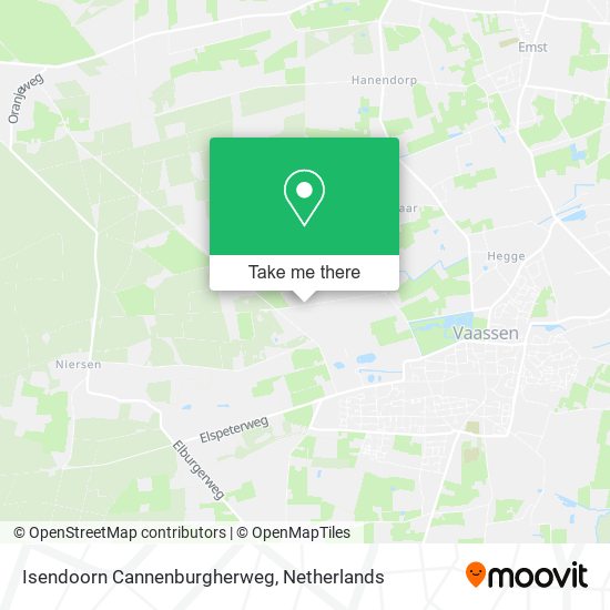 Isendoorn Cannenburgherweg, 8171 PV Vaassen map