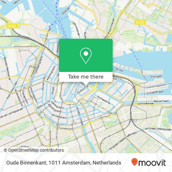 Oude Binnenkant, 1011 Amsterdam Karte