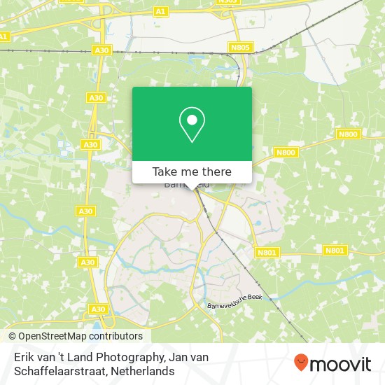 Erik van 't Land Photography, Jan van Schaffelaarstraat map