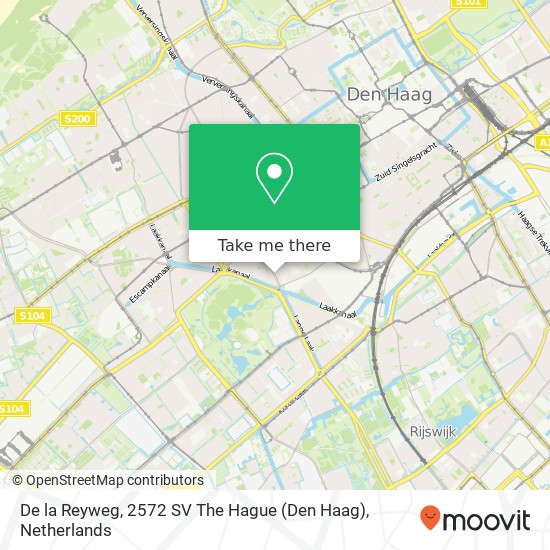 De la Reyweg, 2572 SV The Hague (Den Haag) Karte