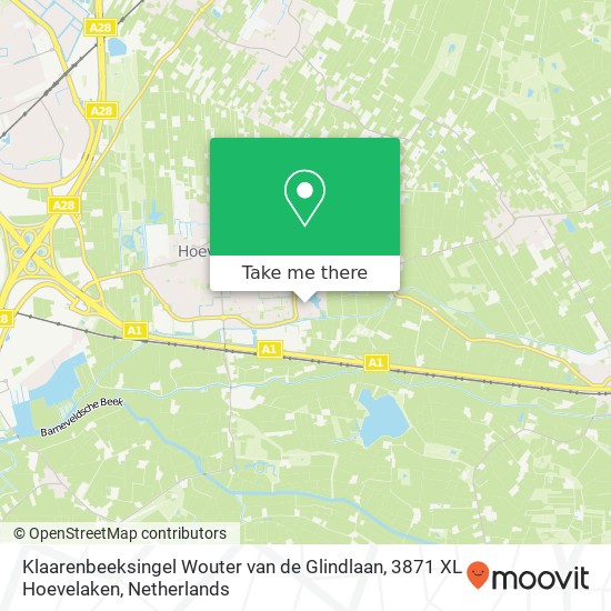 Klaarenbeeksingel Wouter van de Glindlaan, 3871 XL Hoevelaken map