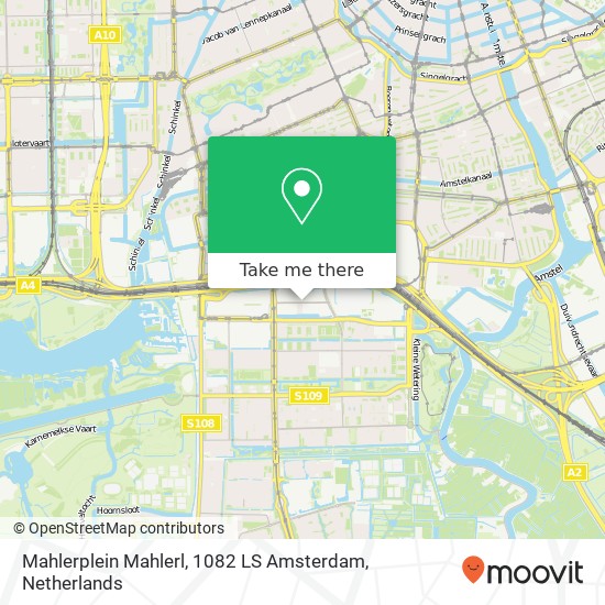 Mahlerplein Mahlerl, 1082 LS Amsterdam map