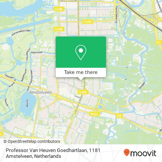 Professor Van Heuven Goedhartlaan, 1181 Amstelveen map