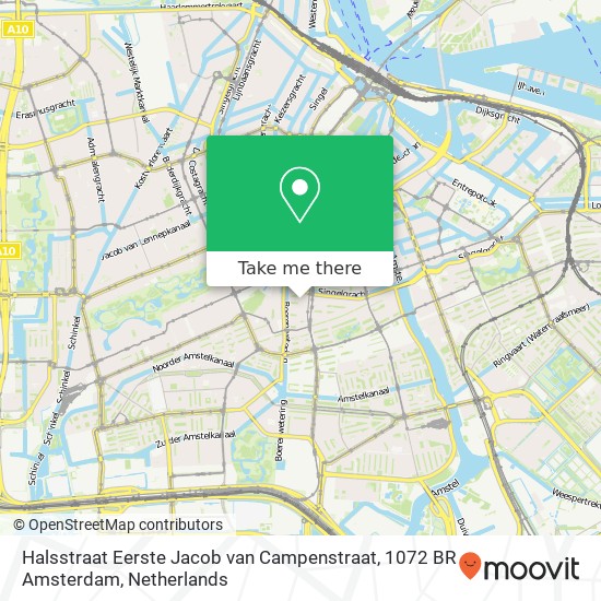 Halsstraat Eerste Jacob van Campenstraat, 1072 BR Amsterdam map