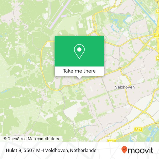 Hulst 9, 5507 MH Veldhoven Karte