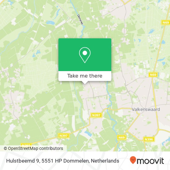 Hulstbeemd 9, 5551 HP Dommelen map