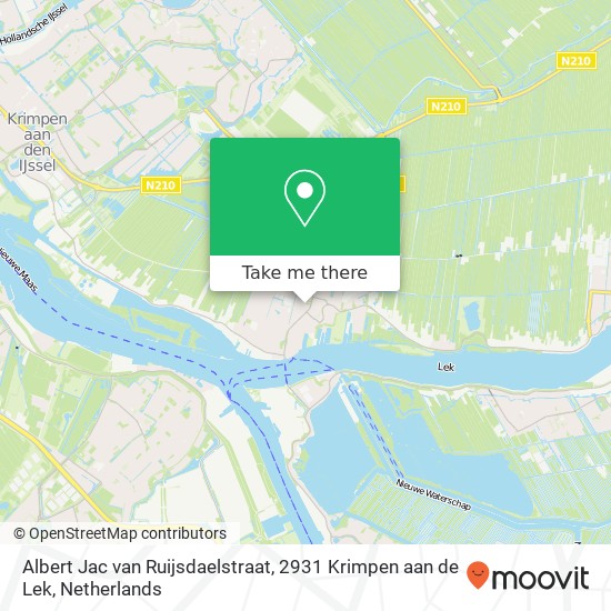 Albert Jac van Ruijsdaelstraat, 2931 Krimpen aan de Lek map