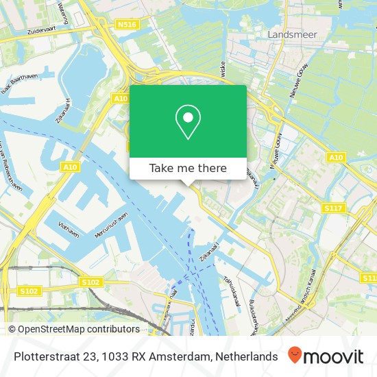 Plotterstraat 23, 1033 RX Amsterdam Karte