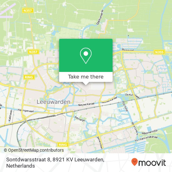 Sontdwarsstraat 8, 8921 KV Leeuwarden map