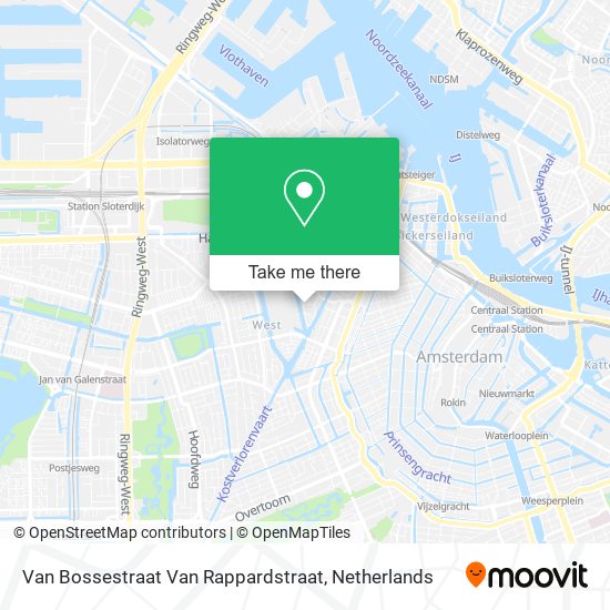 Van Bossestraat Van Rappardstraat map