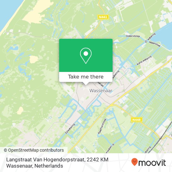 Langstraat Van Hogendorpstraat, 2242 KM Wassenaar Karte