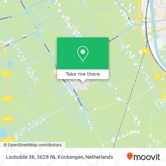 Lisdodde 36, 3628 NL Kockengen Karte