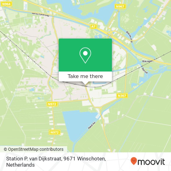 Station P. van Dijkstraat, 9671 Winschoten map