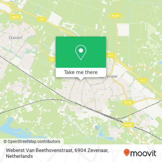 Weberst Van Beethovenstraat, 6904 Zevenaar Karte