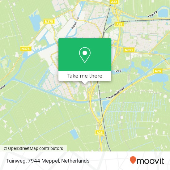 Tuinweg, 7944 Meppel Karte