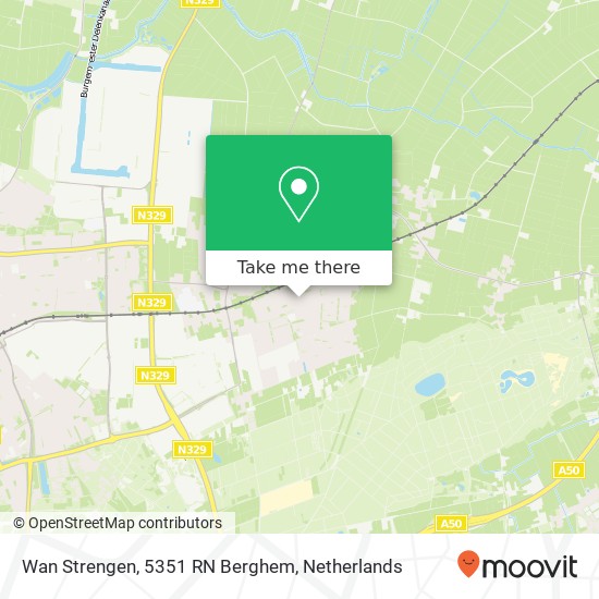 Wan Strengen, 5351 RN Berghem map