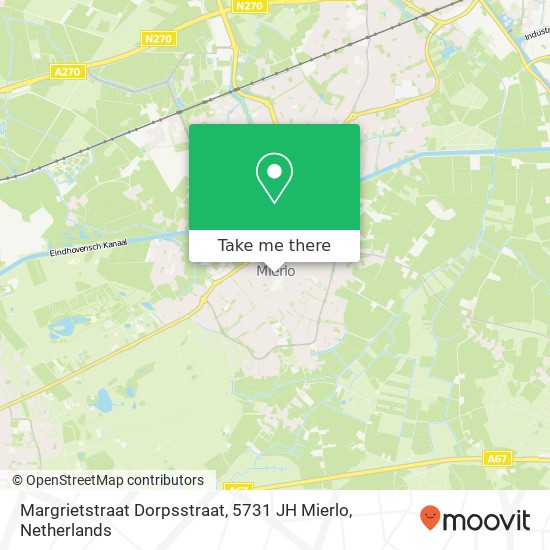 Margrietstraat Dorpsstraat, 5731 JH Mierlo Karte