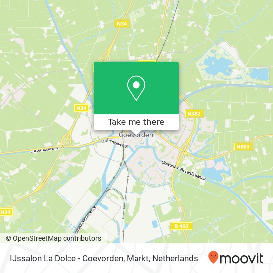 IJssalon La Dolce - Coevorden, Markt map