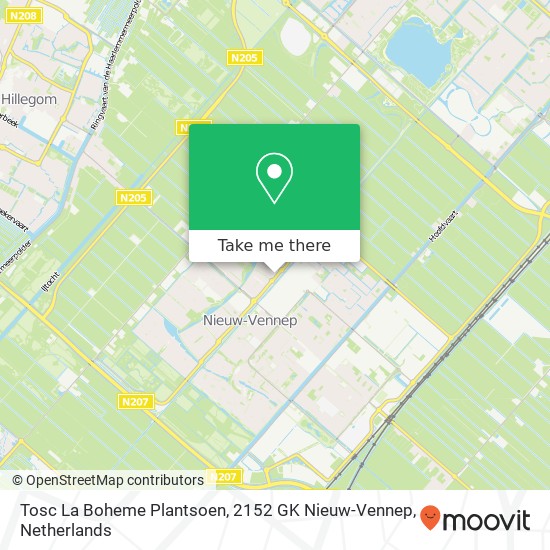 Tosc La Boheme Plantsoen, 2152 GK Nieuw-Vennep map